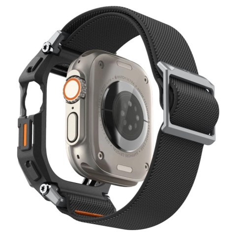 Pasek Spigen Lite Fit Pro + Szkło hartowane na wyświetlacz na Apple Watch Ultra 49 mm - czarny