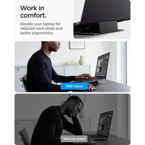 Podstawka pod laptopa Spigen SlimFold LD201-S8 pod laptop - szara