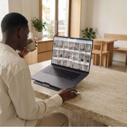 Podstawka pod laptopa Spigen SlimFold LD201-S8 pod laptop - szara