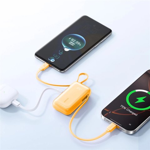 Powerbank Joyroom JR-PR2L 35W 10000mAh z wbudowanymi kablami USB-C - pomarańczowy