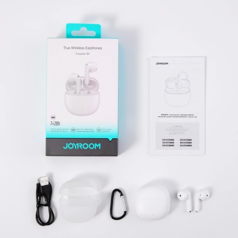 Słuchawki bezprzewodowe Joyroom JR-FB1 Funpods Bluetooth 6.0 douszne TWS - białe