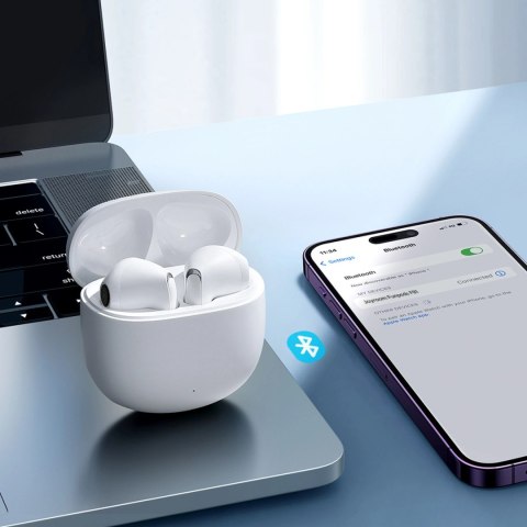 Słuchawki bezprzewodowe Joyroom JR-FB1 Funpods Bluetooth 6.0 douszne TWS - białe