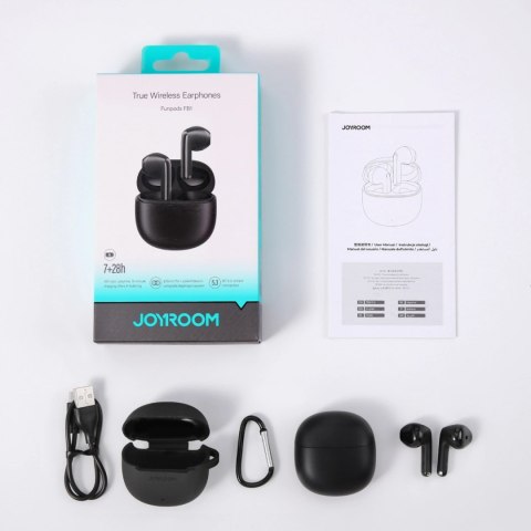 Słuchawki bezprzewodowe Joyroom JR-FB1 Funpods Bluetooth 6.0 douszne TWS - czarne