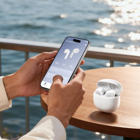 Słuchawki bezprzewodowe Joyroom JR-FB1 Funpods Bluetooth 6.0 douszne TWS z funkcjami AI - białe
