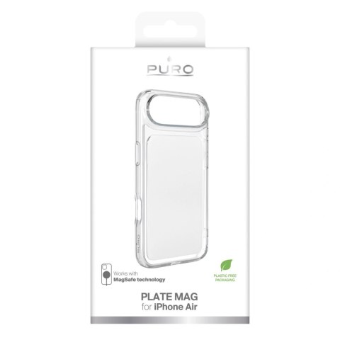 Etui Puro Plate Mag na iPhone 17 Air kompatybilne z MagSafe - białe