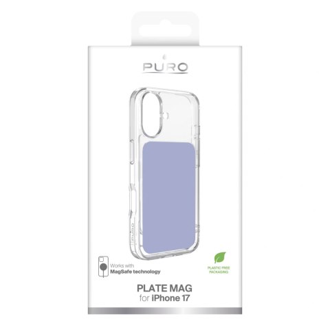 Etui Puro Plate Mag na iPhone 17 kompatybilne z MagSafe - fioletowe