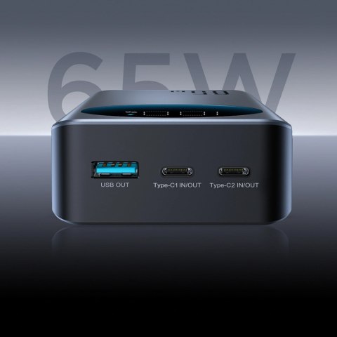 Powerbank Joyroom JR-PBF05 Pro 30000mAh 65W z wyświetlaczem cyfrowym 2x USB-C 1x USB-A - czarny