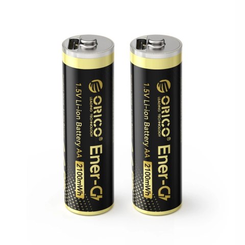 Bateria litowa Orico Ener-G EG5C 1,5 V 2100mWh akumulator AA USB-C 2 szt.