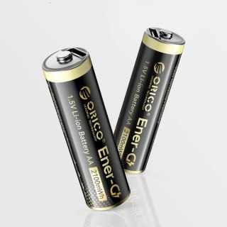 Bateria litowa Orico Ener-G EG5C 1,5 V 2100mWh akumulator AA USB-C z kablem ładującym 4 szt.