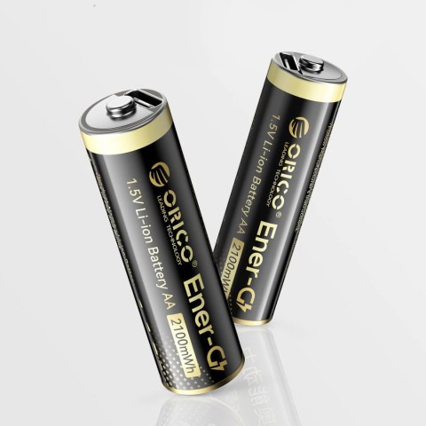 Bateria litowa Orico Ener-G EG5C 1,5 V 2100mWh akumulator AA USB-C z kablem ładującym 4 szt.