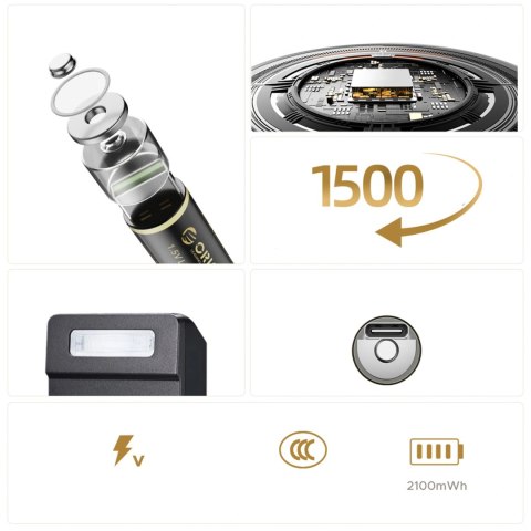 Bateria litowa Orico Ener-G EG5C 1,5 V 2100mWh akumulator AA USB-C z kablem ładującym 4 szt.