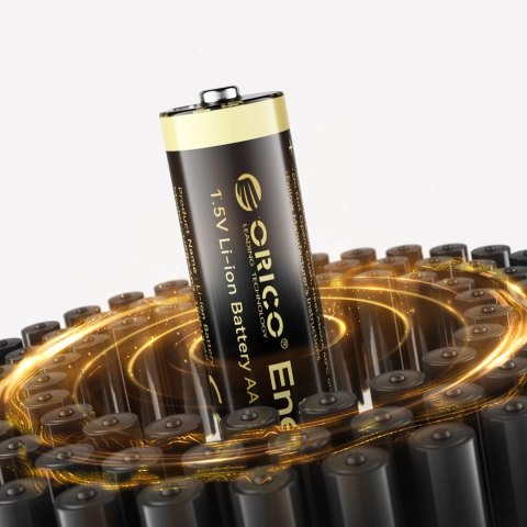 Bateria litowa Orico Ener-G EG5C 1,5 V 2100mWh akumulator AA USB-C z kablem ładującym 4 szt.