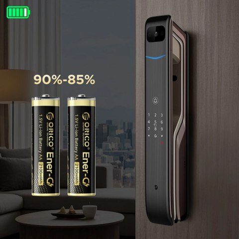 Bateria litowa Orico Ener-G EG5C 1,5 V 2100mWh akumulator AA USB-C z kablem ładującym 4 szt.