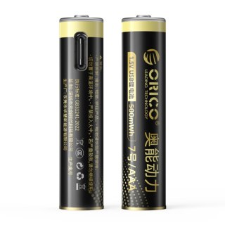 Bateria litowa Orico Ener-G EG7C AAA 1,5 V 500mWh akumulator USB-C z kablem ładującym 2 szt.