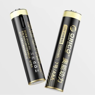 Bateria litowa Orico Ener-G EG7C AAA 1,5 V 500mWh akumulator USB-C z kablem ładującym 2 szt.
