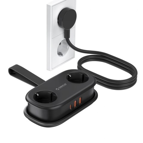 Listwa zasilająca Orico AP3 20W GaN 5w1 2x AC + 2x USB-A + 1x USB-C - czarna