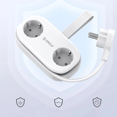 Listwa zasilająca Orico AP3 65W GaN 6w1 2x AC + 2x USB-A + 2x USB-C - biała