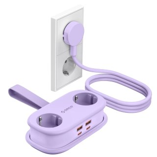 Listwa zasilająca Orico AP3 65W GaN 6w1 2x AC + 2x USB-A + 2x USB-C - fioletowa