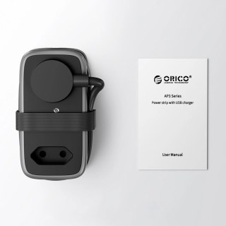Listwa zasilająca Orico APP 15.5W 5w1 2x AC + 2x USB-A + 1x USB-C - czarna