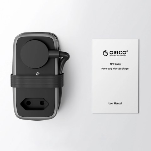 Listwa zasilająca Orico APP 15.5W 5w1 2x AC + 2x USB-A + 1x USB-C - czarna