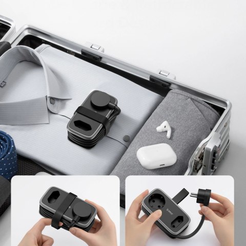 Listwa zasilająca Orico APP 15.5W 5w1 2x AC + 2x USB-A + 1x USB-C - czarna