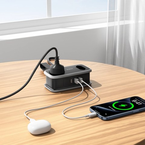 Listwa zasilająca Orico APP 15.5W 5w1 2x AC + 2x USB-A + 1x USB-C - czarna