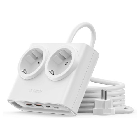 Listwa zasilająca Orico PDC25 25W 6w1 2x AC + 2x USB-A + 2x USB-C - biała