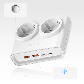 Listwa zasilająca Orico PDC25 25W 6w1 2x AC + 2x USB-A + 2x USB-C - biała