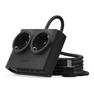 Listwa zasilająca Orico PDC25 25W 6w1 2x AC + 2x USB-A + 2x USB-C - czarna