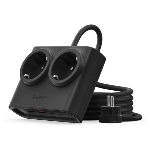Listwa zasilająca Orico PDC25 25W 6w1 2x AC + 2x USB-A + 2x USB-C - czarna