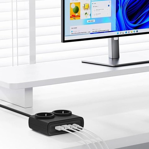 Listwa zasilająca Orico PDC25 25W 6w1 2x AC + 2x USB-A + 2x USB-C - czarna