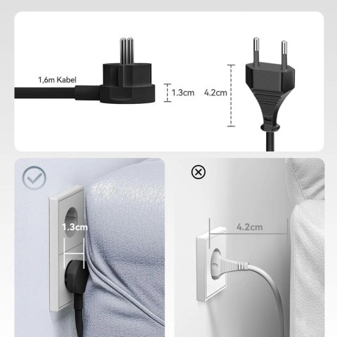 Listwa zasilająca Orico PDC25 25W 6w1 2x AC + 2x USB-A + 2x USB-C - czarna