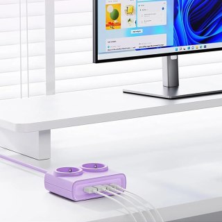Listwa zasilająca Orico PDC25 25W 6w1 2x AC + 2x USB-A + 2x USB-C - fioletowa