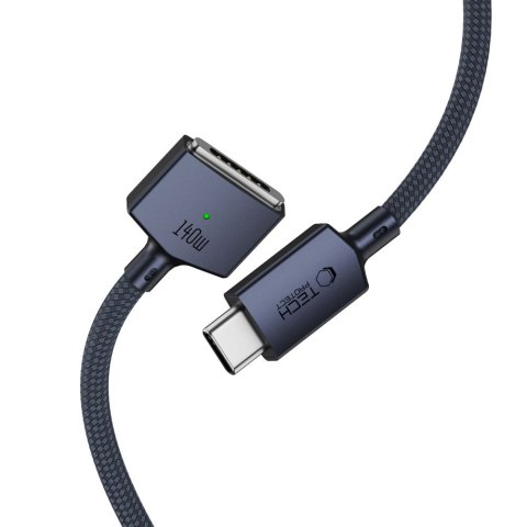 TECH-PROTECT MMC01 ULTRABOOST MAGNETIC MACBOOK CABLE TYPE-C TO MAGSAFE 3 140W 200CM MIDNIGHT BLUE