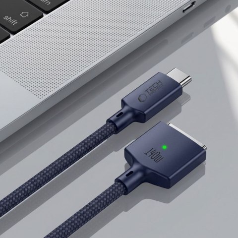 TECH-PROTECT MMC01 ULTRABOOST MAGNETIC MACBOOK CABLE TYPE-C TO MAGSAFE 3 140W 200CM MIDNIGHT BLUE