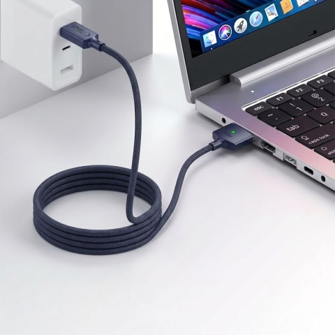 TECH-PROTECT MMC01 ULTRABOOST MAGNETIC MACBOOK CABLE TYPE-C TO MAGSAFE 3 140W 200CM MIDNIGHT BLUE