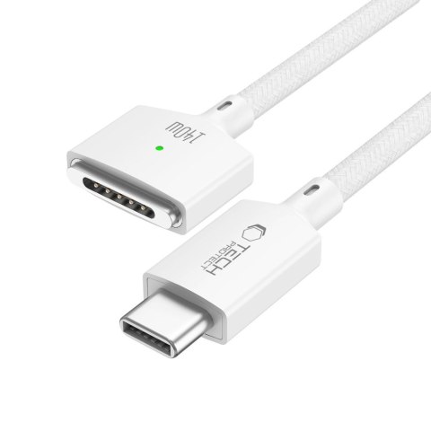 TECH-PROTECT MMC01 ULTRABOOST MAGNETIC MACBOOK CABLE TYPE-C TO MAGSAFE 3 140W 200CM WHITE