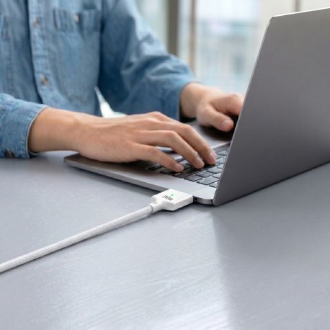 TECH-PROTECT MMC01 ULTRABOOST MAGNETIC MACBOOK CABLE TYPE-C TO MAGSAFE 3 140W 200CM WHITE