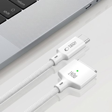 TECH-PROTECT MMC01 ULTRABOOST MAGNETIC MACBOOK CABLE TYPE-C TO MAGSAFE 3 140W 200CM WHITE