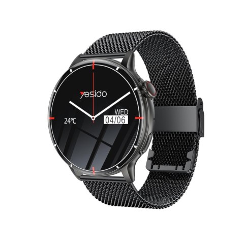 Yesido IO28 Smartwatch BT5.2 300mAh IP67 (w zestawie 2 paski) BLACK / CZARNY