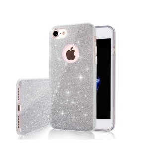 Nakładka Glitter 3w1 do Xiaomi Redmi 13C 4G / Poco C65 srebrna
