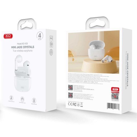 XO słuchawki Bluetooth X33 TWS białe XO słuchawki Bluetooth X33 TWS białe