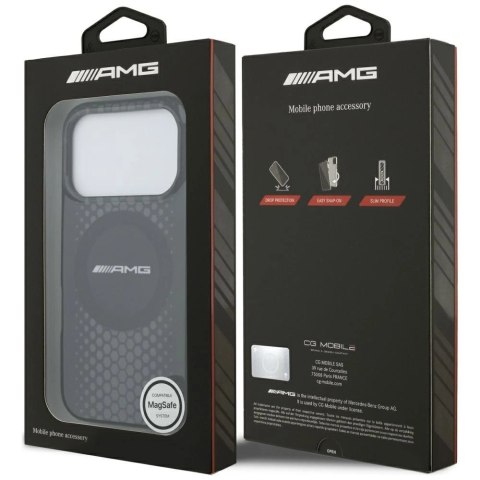 Etui AMG Double Layer Transparent Graphics MagSafe na iPhone 17 Pro - czarne