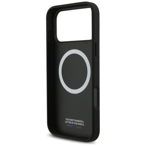 Etui BMW M Carbon Tricolor Line MagSafe na iPhone 17 Pro Max - czarne