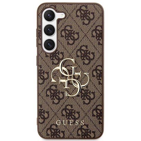 Etui Guess 4G Big Metal Logo na Samsung Galaxy S23 - brązowe