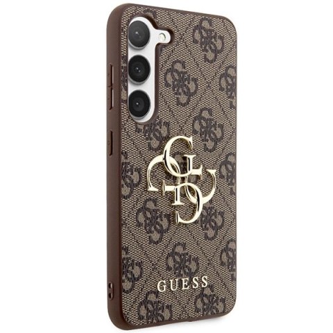 Etui Guess 4G Big Metal Logo na Samsung Galaxy S23 - brązowe