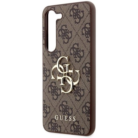 Etui Guess 4G Big Metal Logo na Samsung Galaxy S23 - brązowe