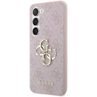 Etui Guess 4G Big Metal Logo na Samsung Galaxy S23 - różowe