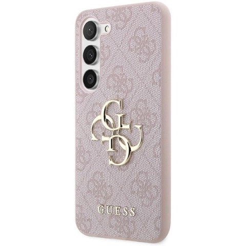 Etui Guess 4G Big Metal Logo na Samsung Galaxy S23 - różowe