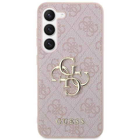 Etui Guess 4G Big Metal Logo na Samsung Galaxy S23 - różowe